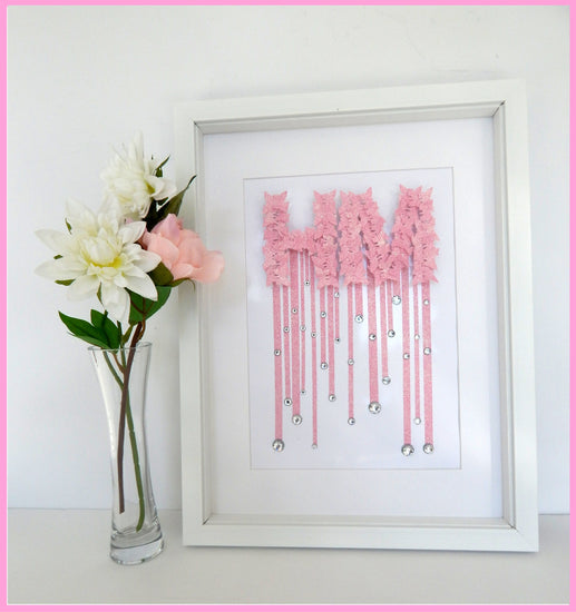 Pink CC Chanel dripping 3d butterfly picture