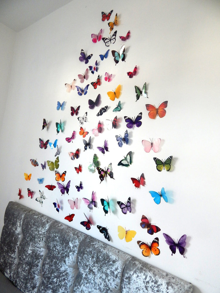 set of 50 butterflies