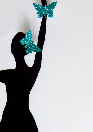 Turquoise  Flamenco dancer framed picture