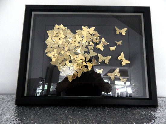 Gold heart 3d picture