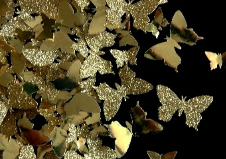 Gold glitter butterflies