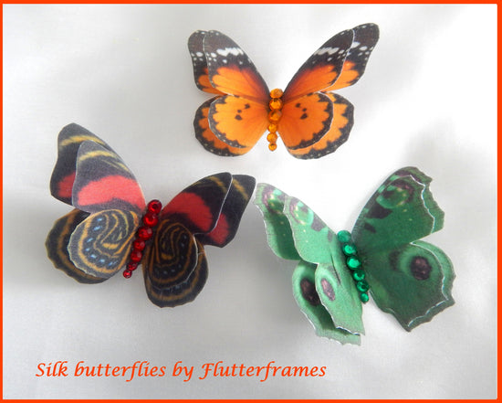natural silk butterfly hair accessories