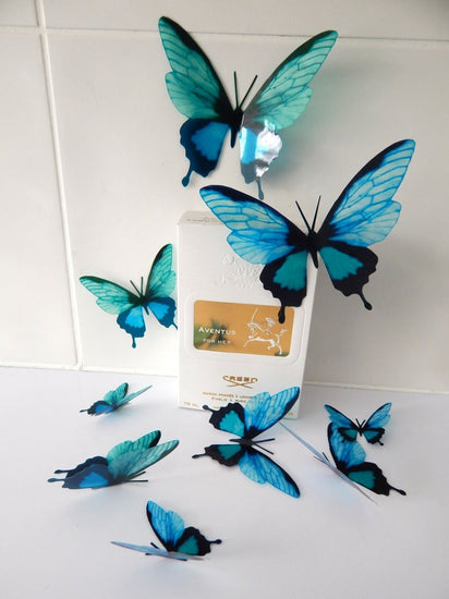 Turquoise butterfly sticker