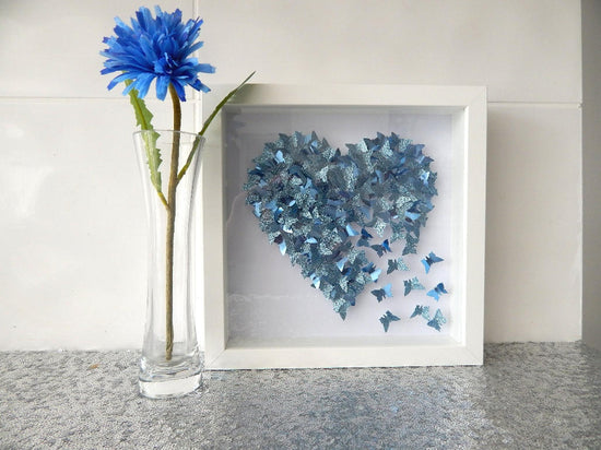 Personalised Paper anniversary heart picture