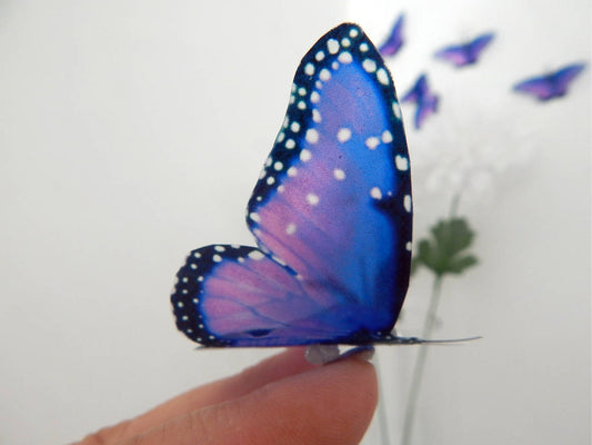 Purple natural butterflies,butterfly 3d wall stickers home Accessories bedroom,,living room,kitchen,wall art, vase