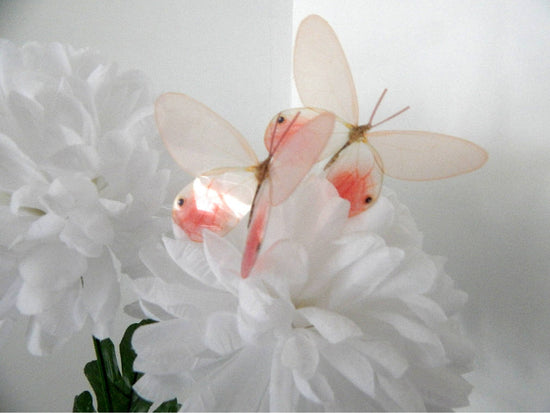 salmon pink butterfly 3d wall sticker