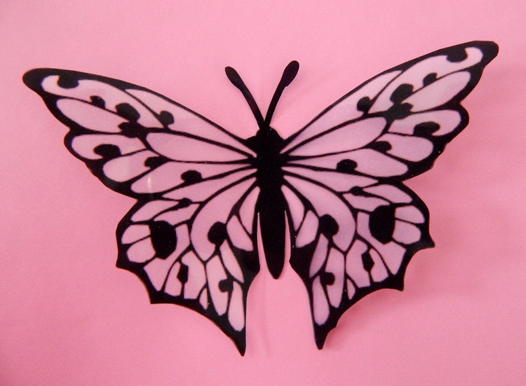 Black and white 3d butterflies stickers,wall art flying butterflies,wall nature decor,decorative