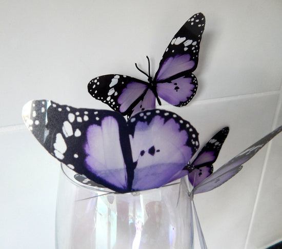 lilac natural butterfly 3d sticker