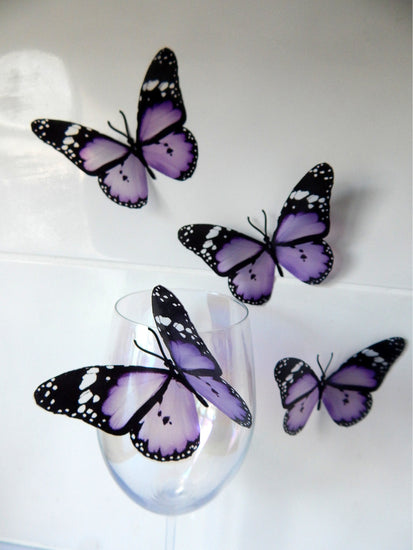 lilac natural butterfly sticker for kitchen