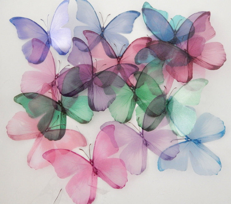 multi-coloured butterflies for home decor