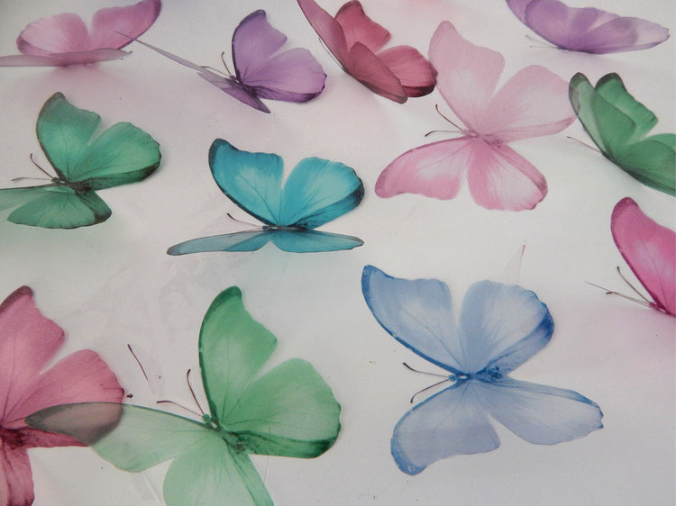 set of pastel butterfly stickers