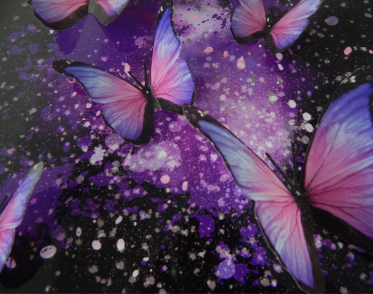 Framed 3D Bright Coloured Fluttering Butterflies Wall Art Picture,Floating butterflies abstract 3d art,bright art,colourful picture