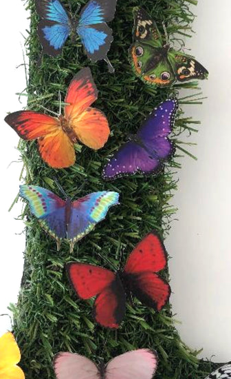 floral grass letters