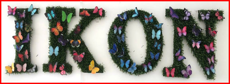 floral grass letters by flutterframes