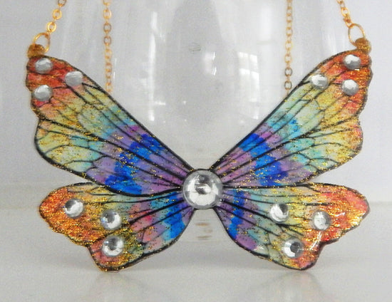 drag queen Multi-coloured Fairy Wing necklace