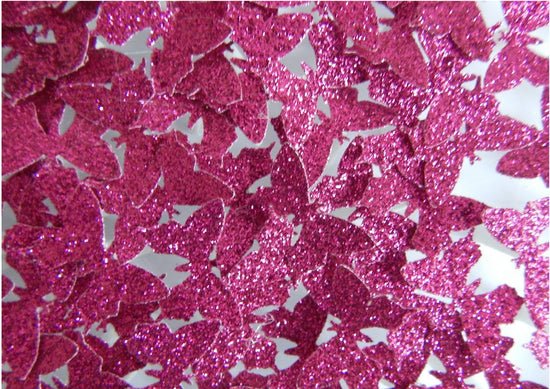 pink glitter butterflies