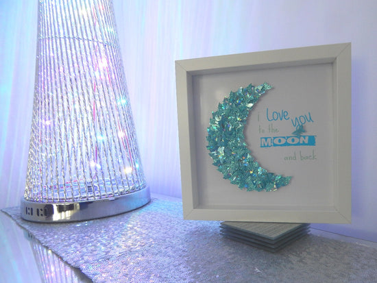 Love you to the moon and back personalised picture