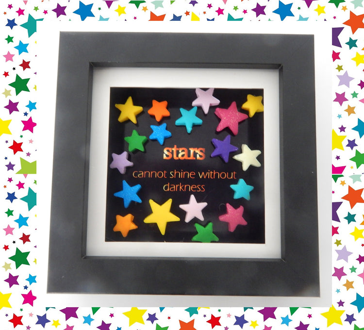 Lucky stars Motivational quotes box frame picture