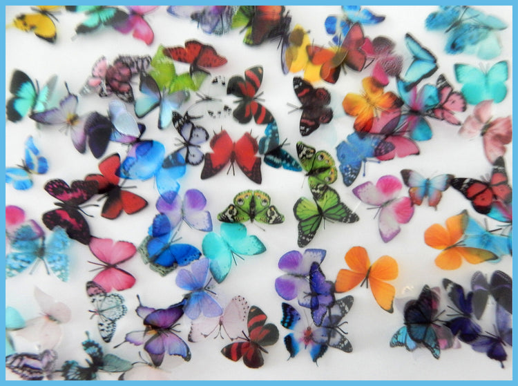 Miniature Butterflies for craft projects,decoration,embellishments,butterfly 3d stickers,miniature,dolls house,scrapbooking,tiny butterflies