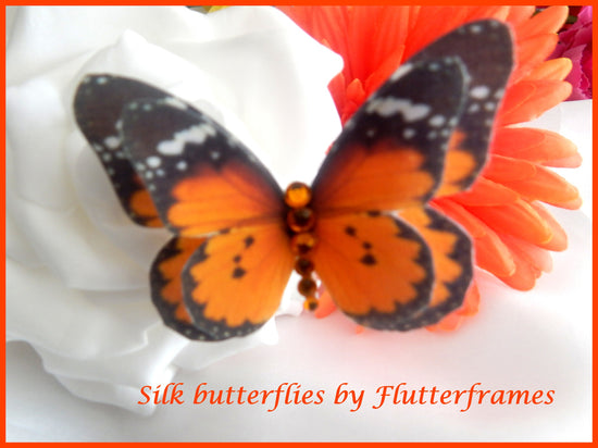 silk butterfly hair clip