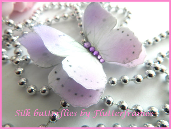 Lilac silk butterflies