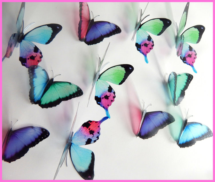 Pretty pastel butterflies, for girl's room. Baby shower, great for decoration at home ,weddings, parties, nursery decor. Pastel fleur
