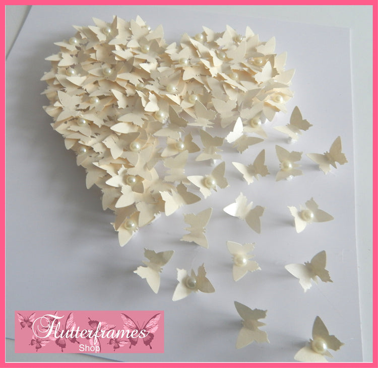 Pearl Anniversary,30th Wedding Anniversary wedding butterfly heart personalised ,Paper anniversary,1st anniversary,personalised gift