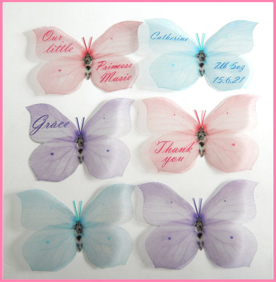 Personalised Pastel 3d wall sticker butterflies