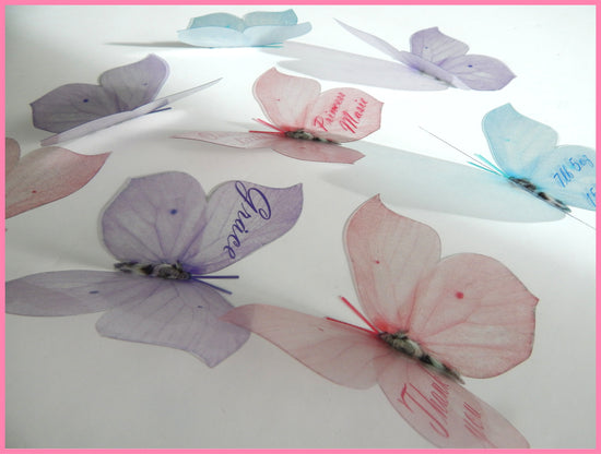 Personalised Pastel 3d wall sticker butterflies