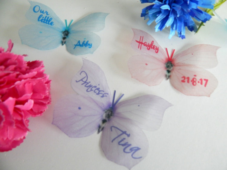 personalised pastel butterflies