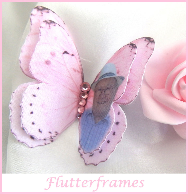 pink photo silk butterflies