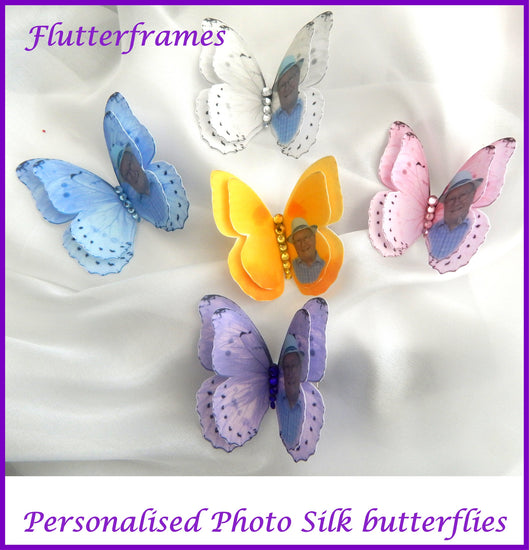 photo silk butterflies personalised