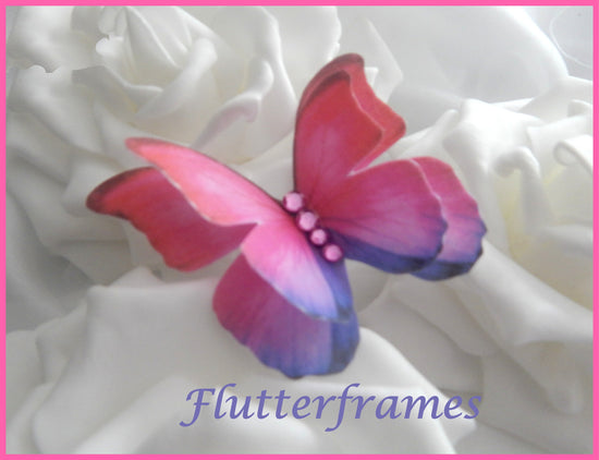 pink and purple silk butterflies