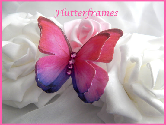 Wedding pink and purple silk butterflies