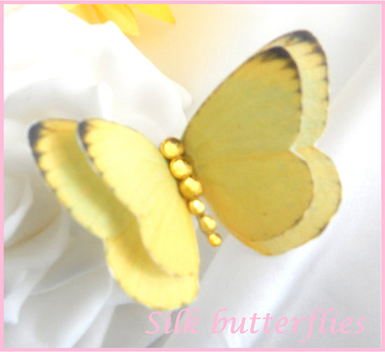 yellow silk butterfly