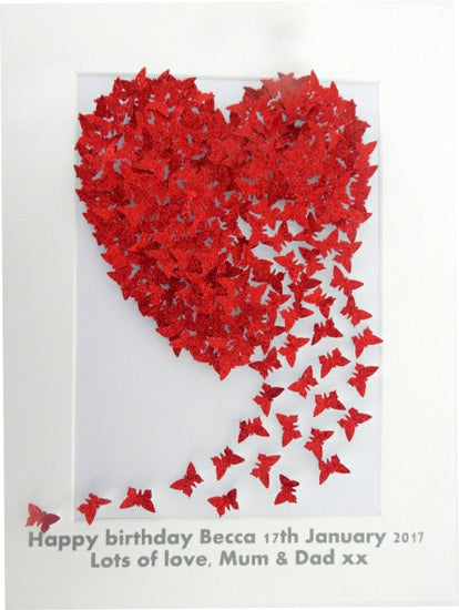 Red 3d gltter heart