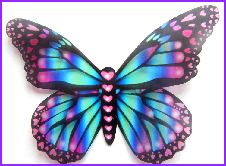 Pretty butterflies. Purple pink and Blue faux butterfly for weddings, jewellery ,party décor, craft, Custom sizes, wholesale available