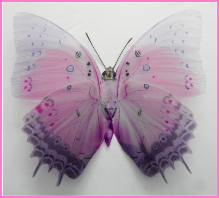 pretty pink and lilac butterfly wall sticker