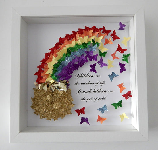 Rainbow 3d butterfly picture by Flutterframes