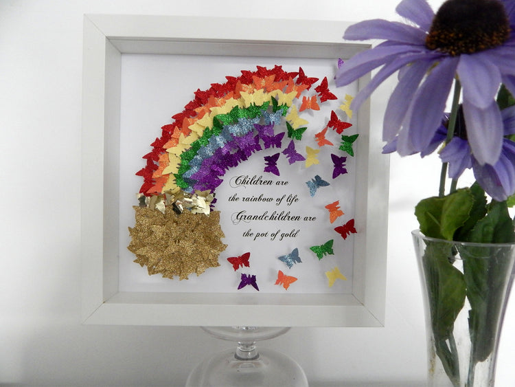 Rainbow 3d butterfly picture for grandparent