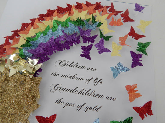 rainbow personalised 3d picture  by Flutterframes
