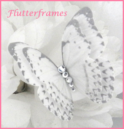 white silk butterflies