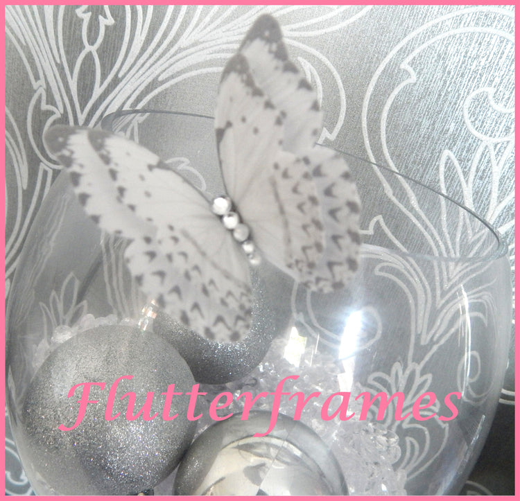 white pretty 3d  butterfly 3d stickers