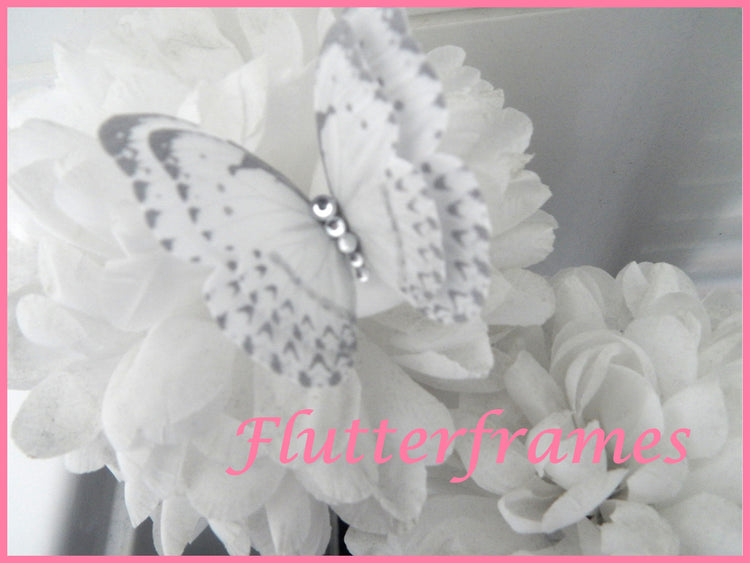 Beautiful White Butterflies decor, double layered stunning, stickers butterflies