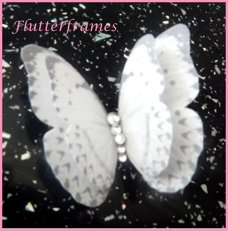 Beautiful White Butterflies decor, double layered stunning, stickers butterflies 10cm