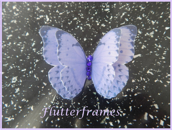 lilac wedding silk butterfly hair accessory