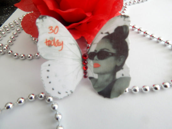 Audrey Hepburn personalised silk butterfly