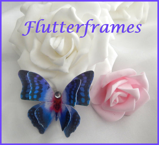 silk wedding butterfly hair clip