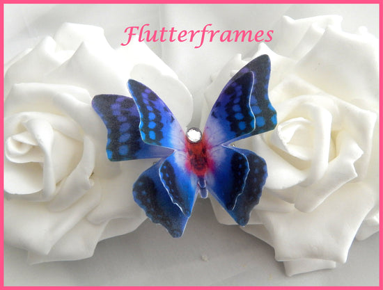 Unique silk butterfly hair clip