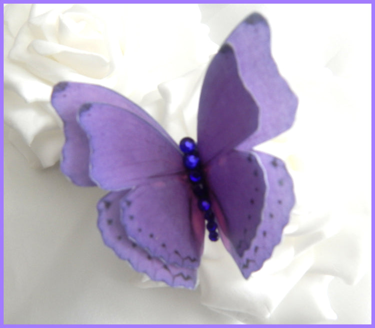 Party night silk butterfly hair clip